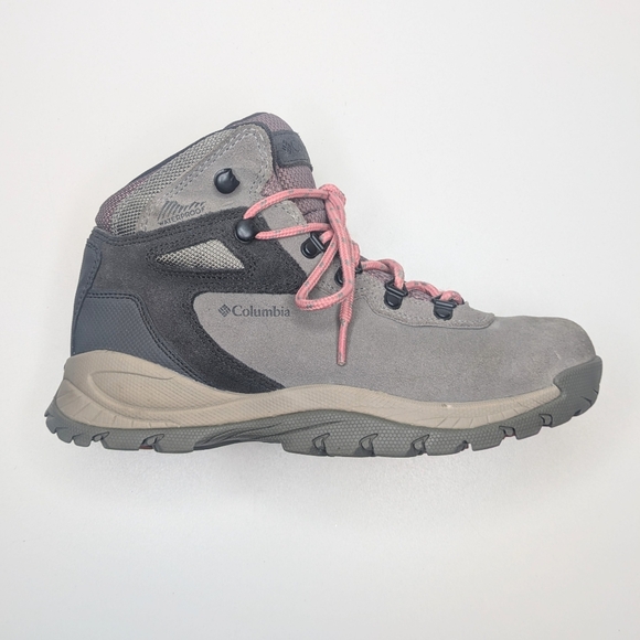 Columbia Newton Ridge Plus Waterproof Amped Hiking Boot Gray Pink Size 8.5 - Picture 1 of 7